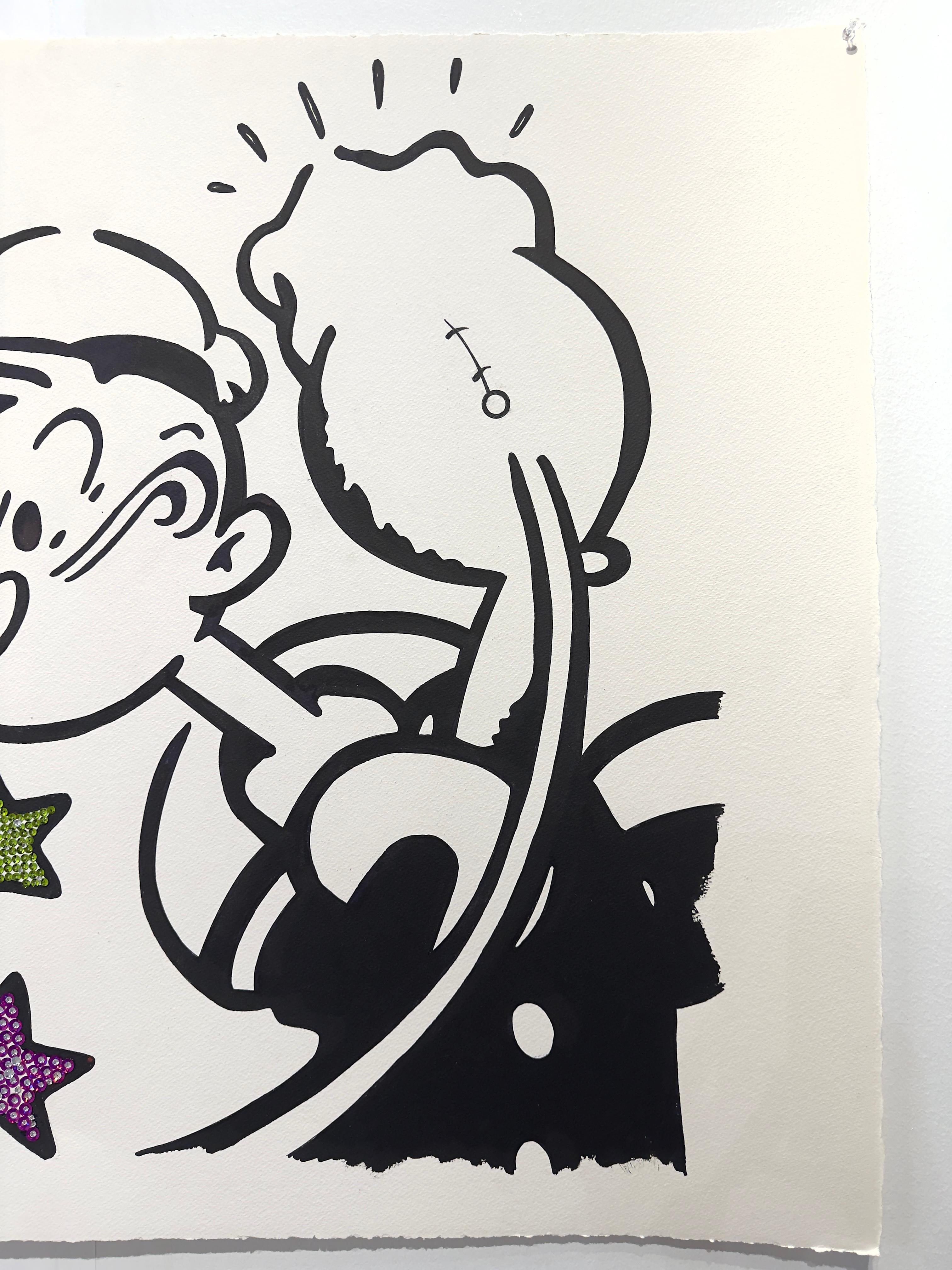 Come Out Swinging Diptych On Paper For Sale 3