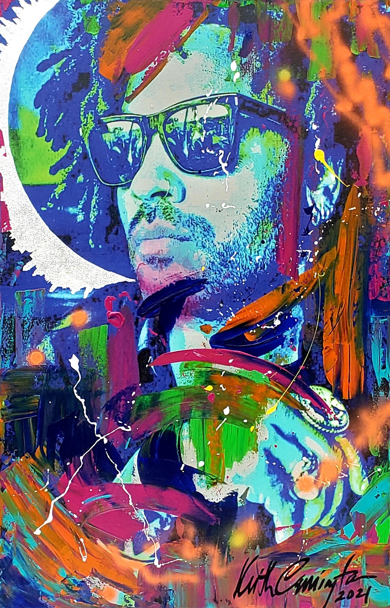 Keith Carrington Abstract Painting - Tantric Groove Master Lenny 
