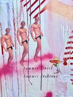 The Beach Ball Mixed Media On Linen