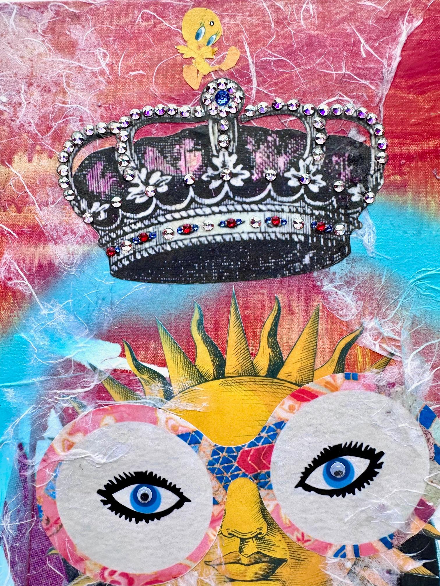 La Haute Priestess - Pop Art Mixed Media Art par Keith Carrington
