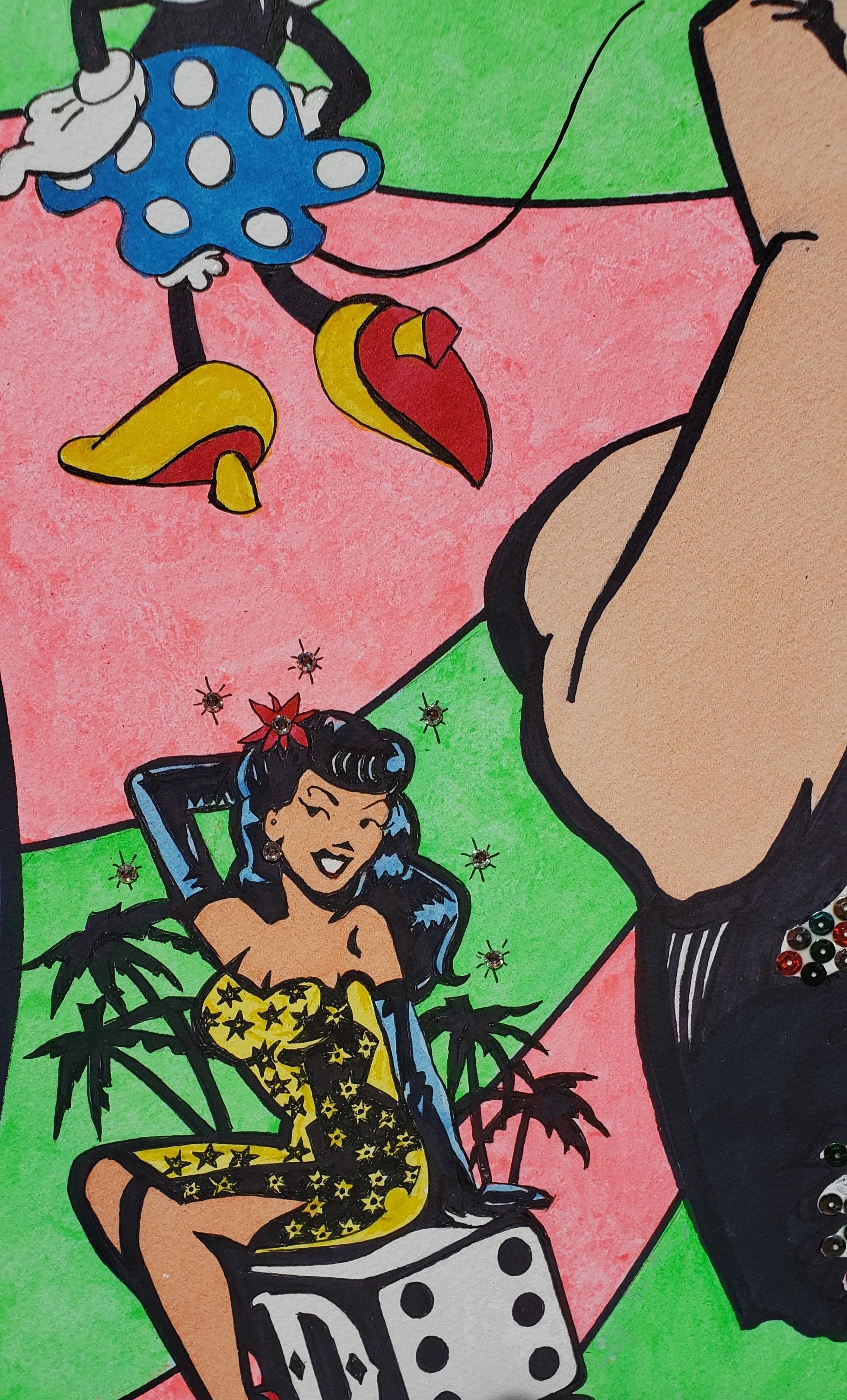 Féminine Mystique Tinta sobre papel - Painting de Keith Carrington