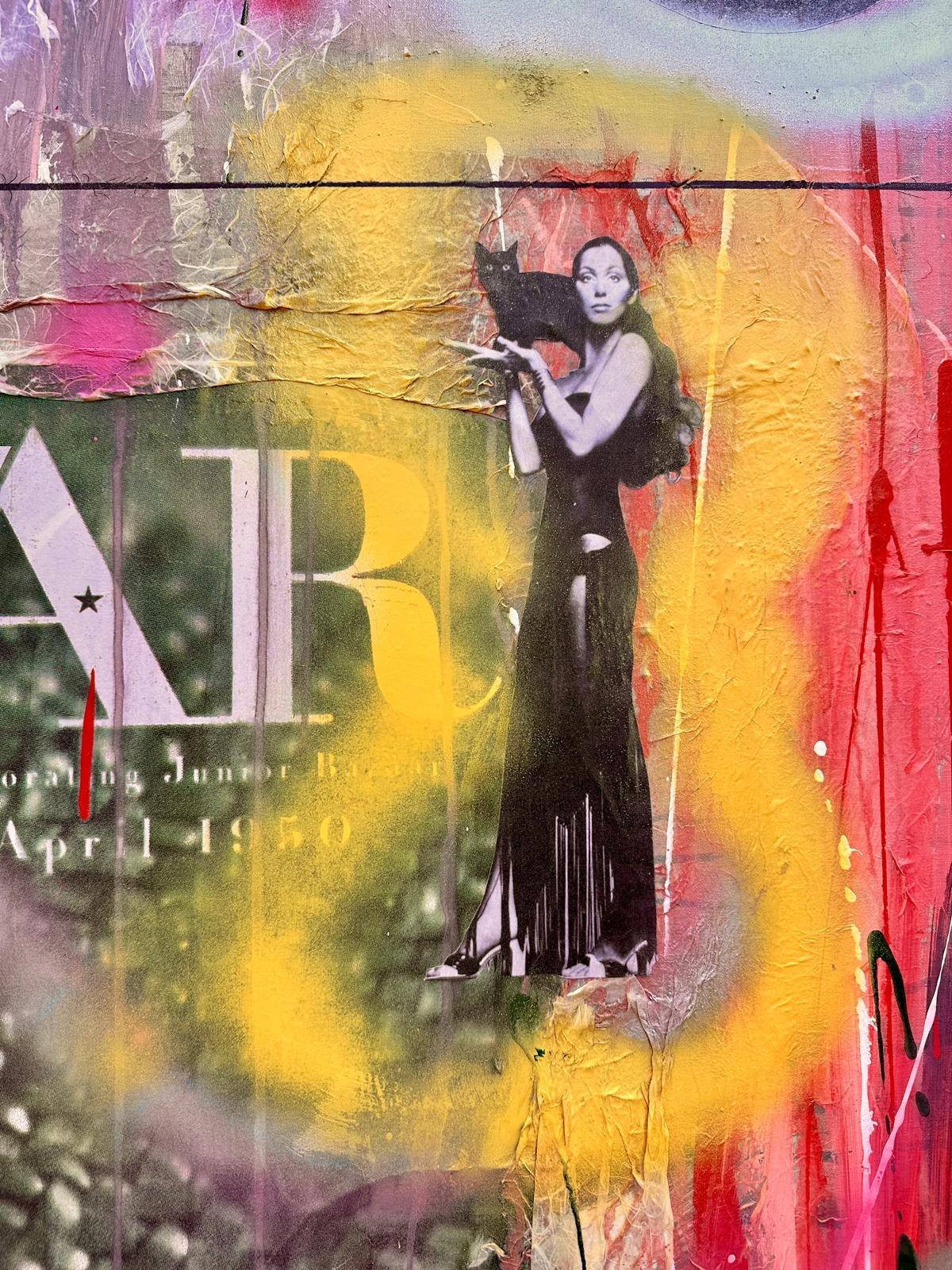 Come Bazaar Tecnica mista su tela - Abstract Painting Grigio di Keith Carrington