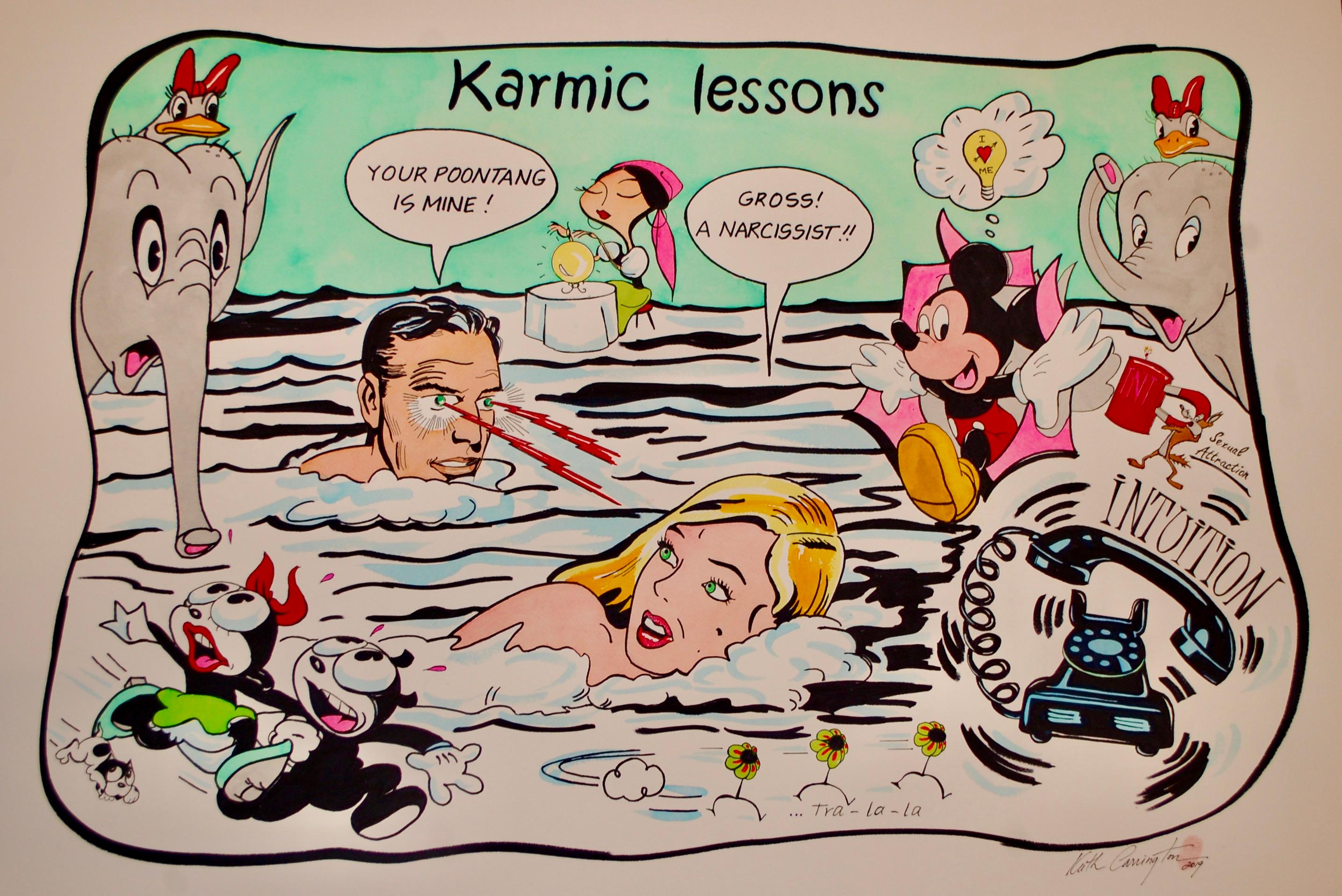 Karmic Lessons Work On Paper - Art by Keith Carrington