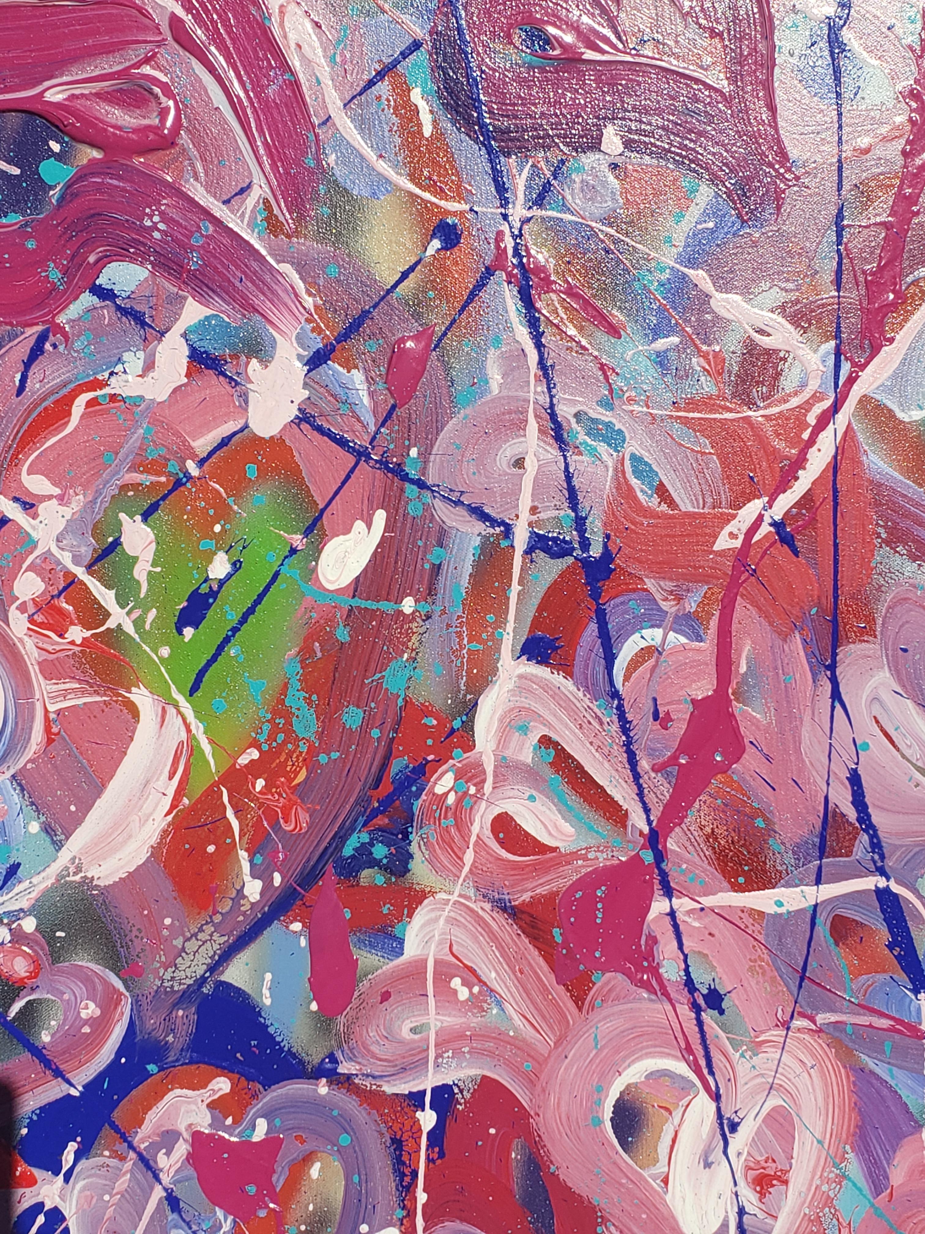 L'amour II Astratto vibrante - Painting di Keith Carrington