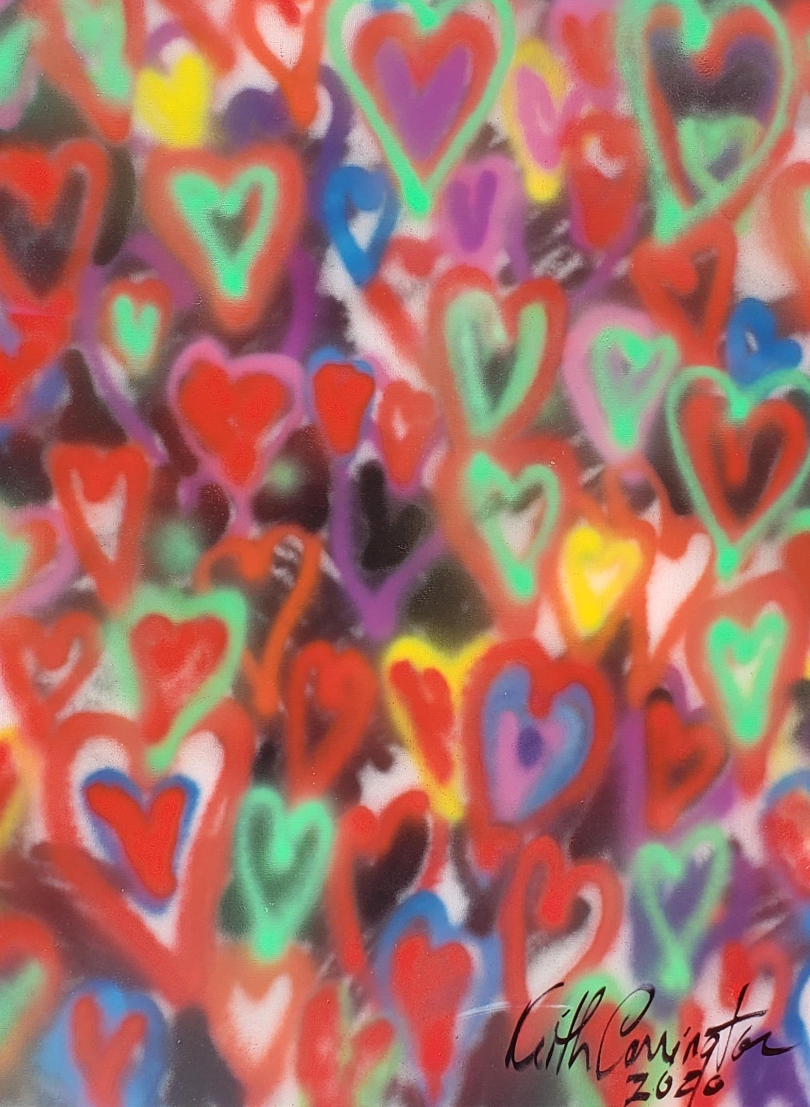 Keith Carrington Abstract Painting - Love On Fire I 