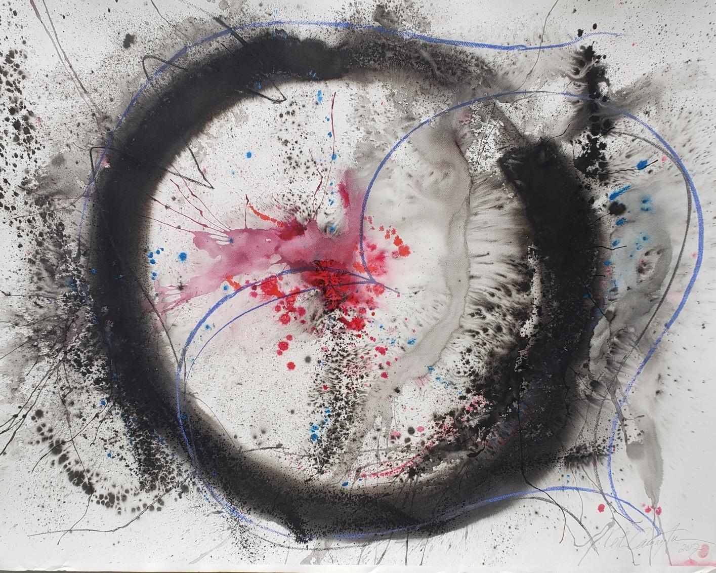 Abstract Painting de Keith Carrington - El trabajo del amor sobre el papel