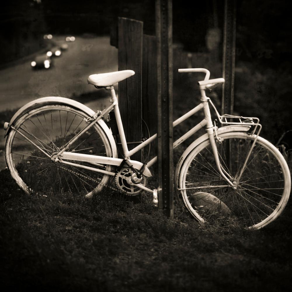 Keith Carter b.1948 Black and White Photograph - Ghost Bike, limited edition pigment ink photograph, signed and numbered 