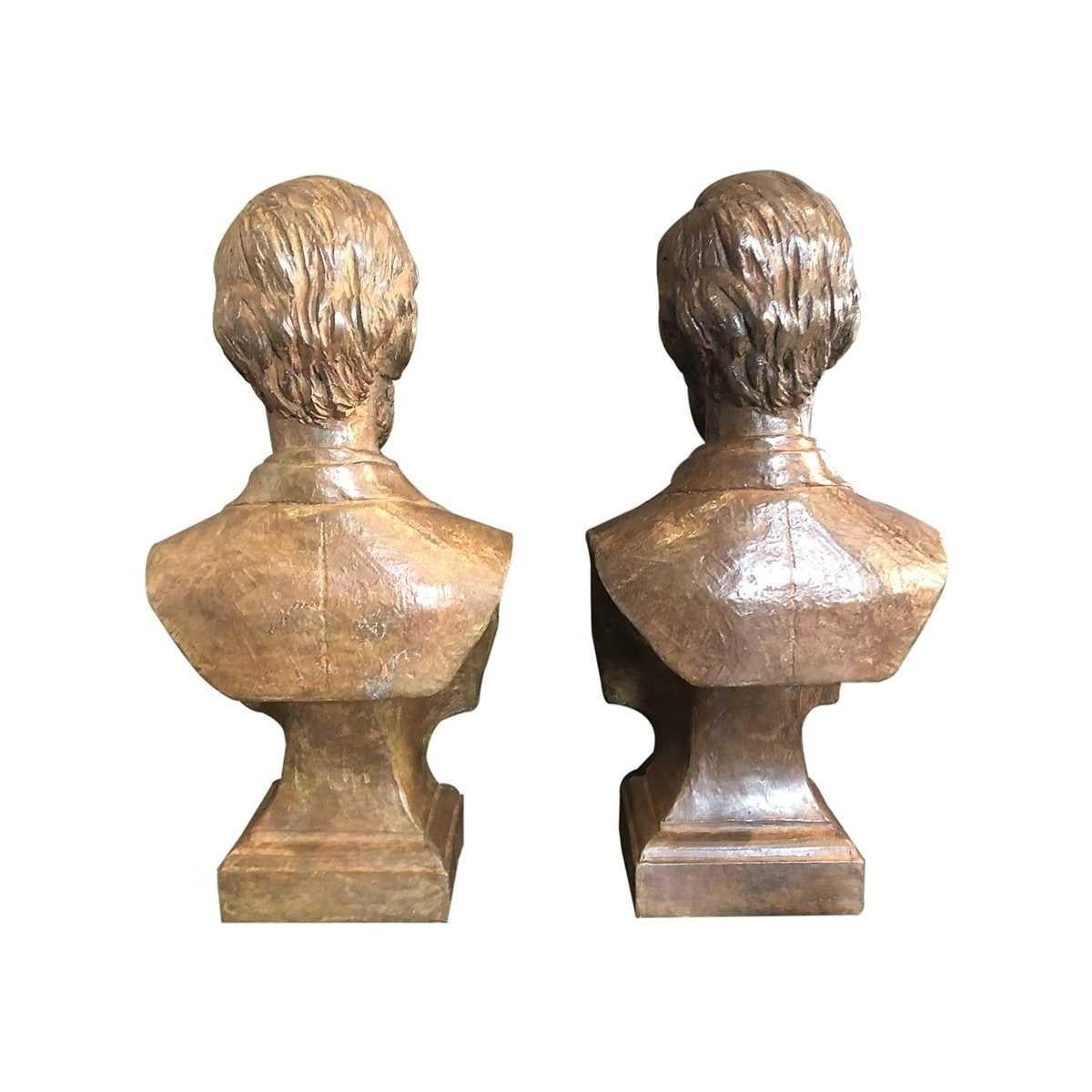 Keith Christie Lincoln Bust Bookends, 1986 In Good Condition For Sale In Pasadena, CA