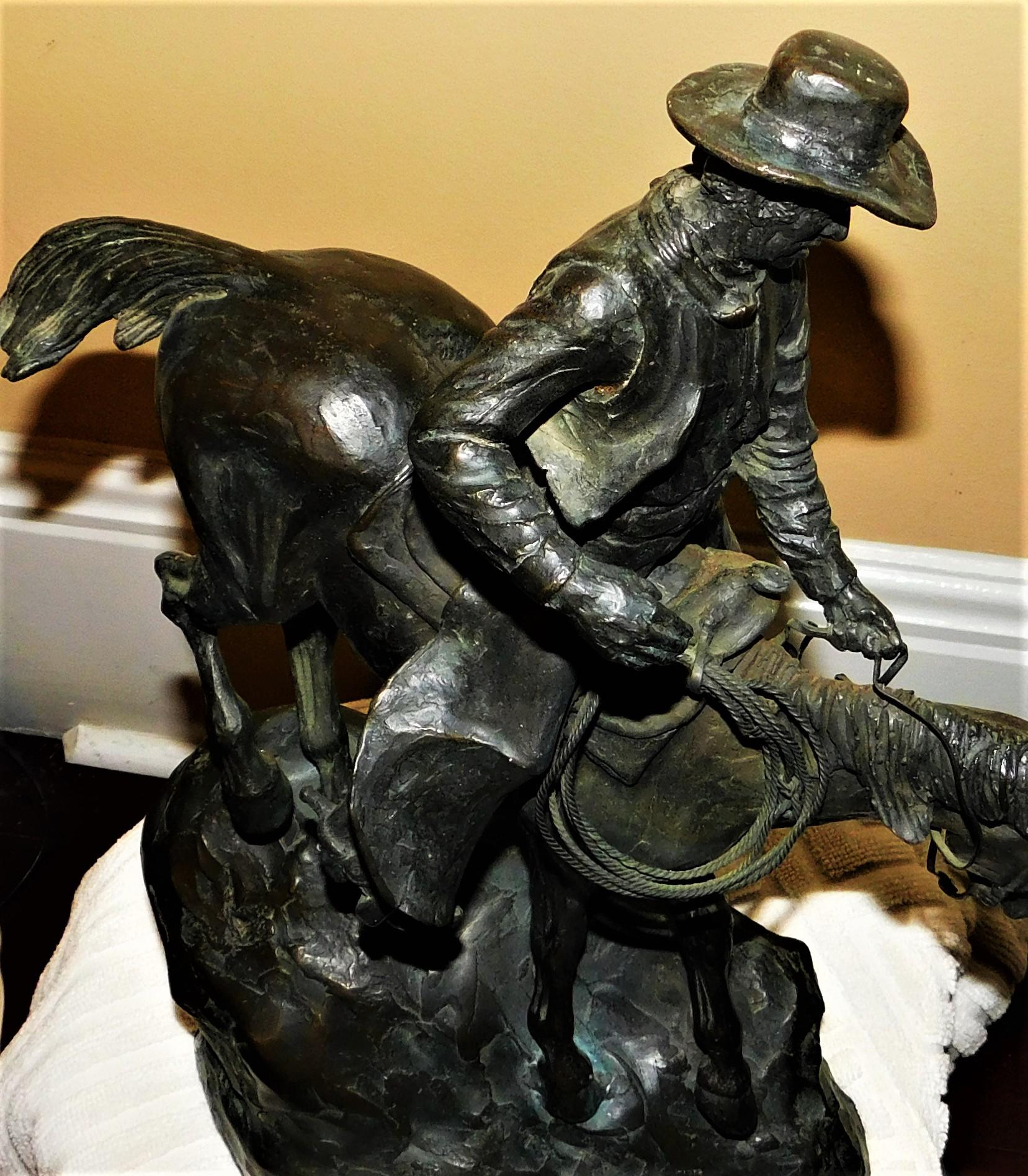 American Keith Christie Western Bronze Sculpture 