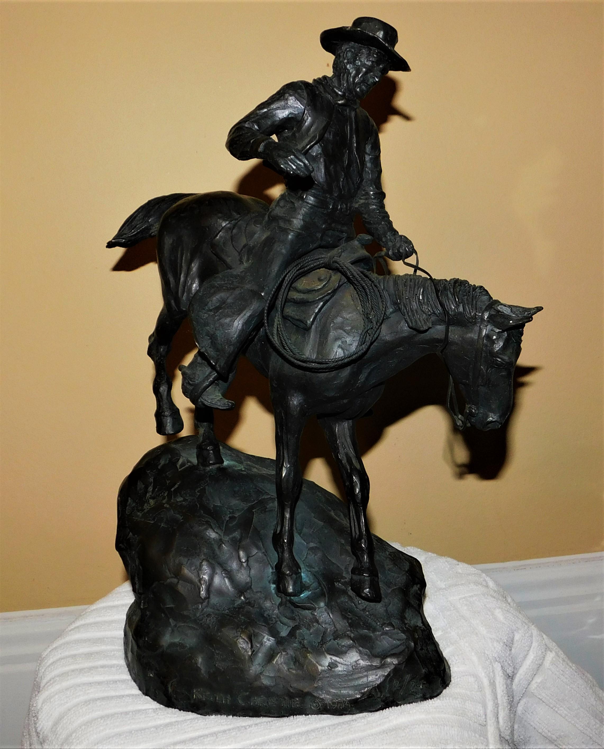 Keith Christie Western Bronze Sculpture 