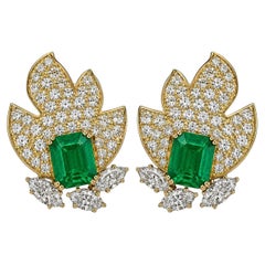 Boucles d'oreilles émeraude 18K de Keith Davis