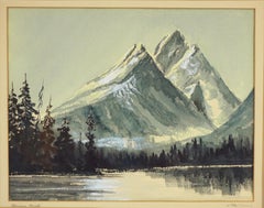 Cathedral Group and Grand Teton Mountains Landscape