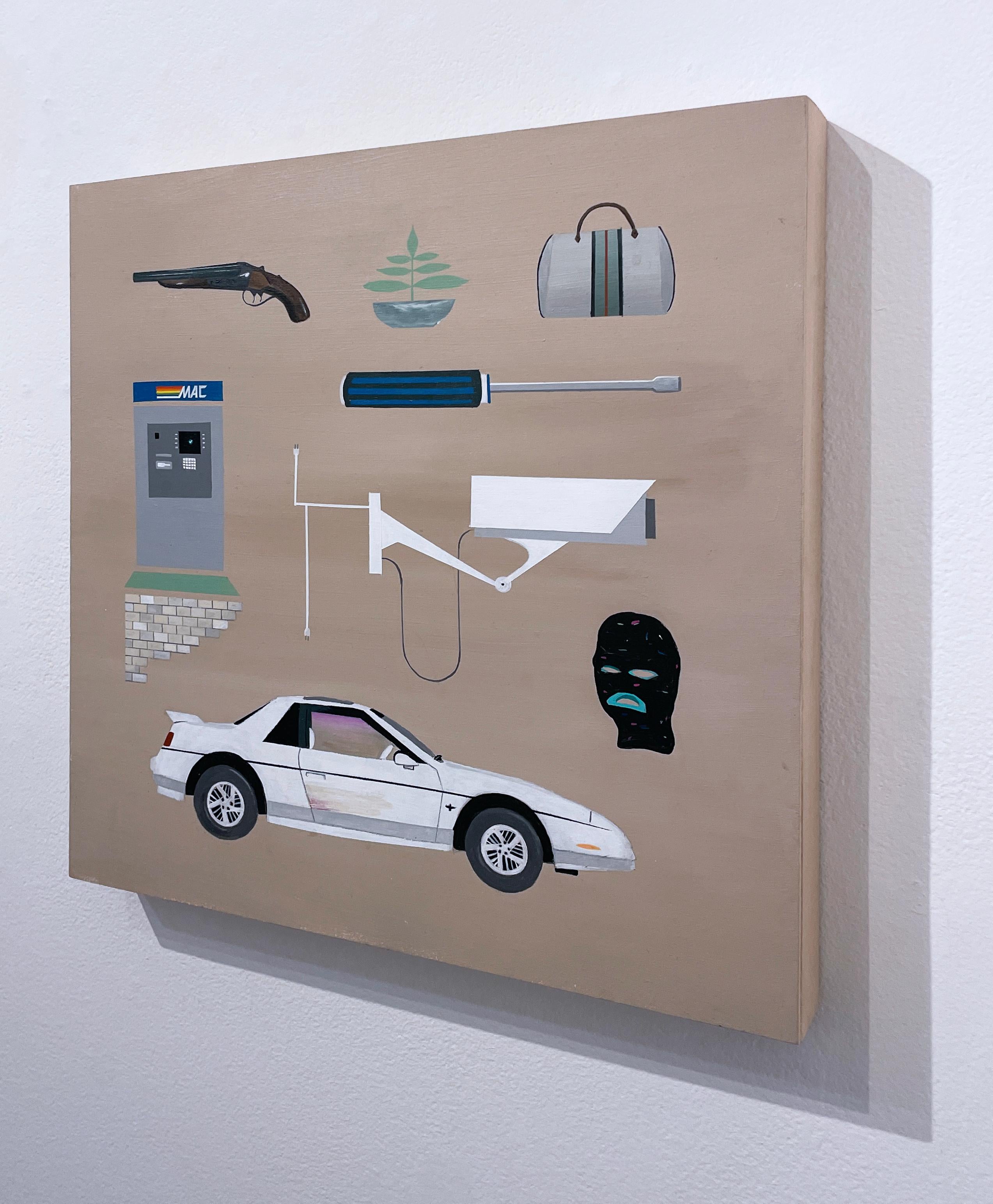 Spree on Fire de Keith Garcia, Pontiac Fiero, bolso Gucci, knolling, tonos tierra en venta 2