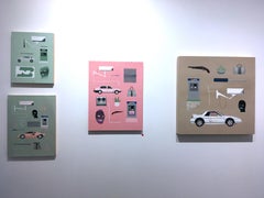 The Sweetness of Doing Nothing, 2018, Lamborghini, Gucci bag, crowbar, ski mask