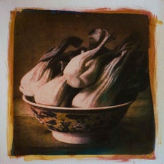Baby Bok Choy in a Bowl, Mixed Media on Paper
