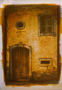 Doorway - Obidos, Portugal, Mixed Media on Paper