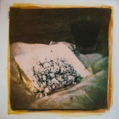 Roquefort with Wine, Mixed Media on Paper