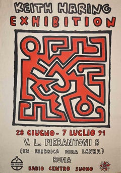 Keith Haring Exhibition - Vintage Offset Poster - 1991
