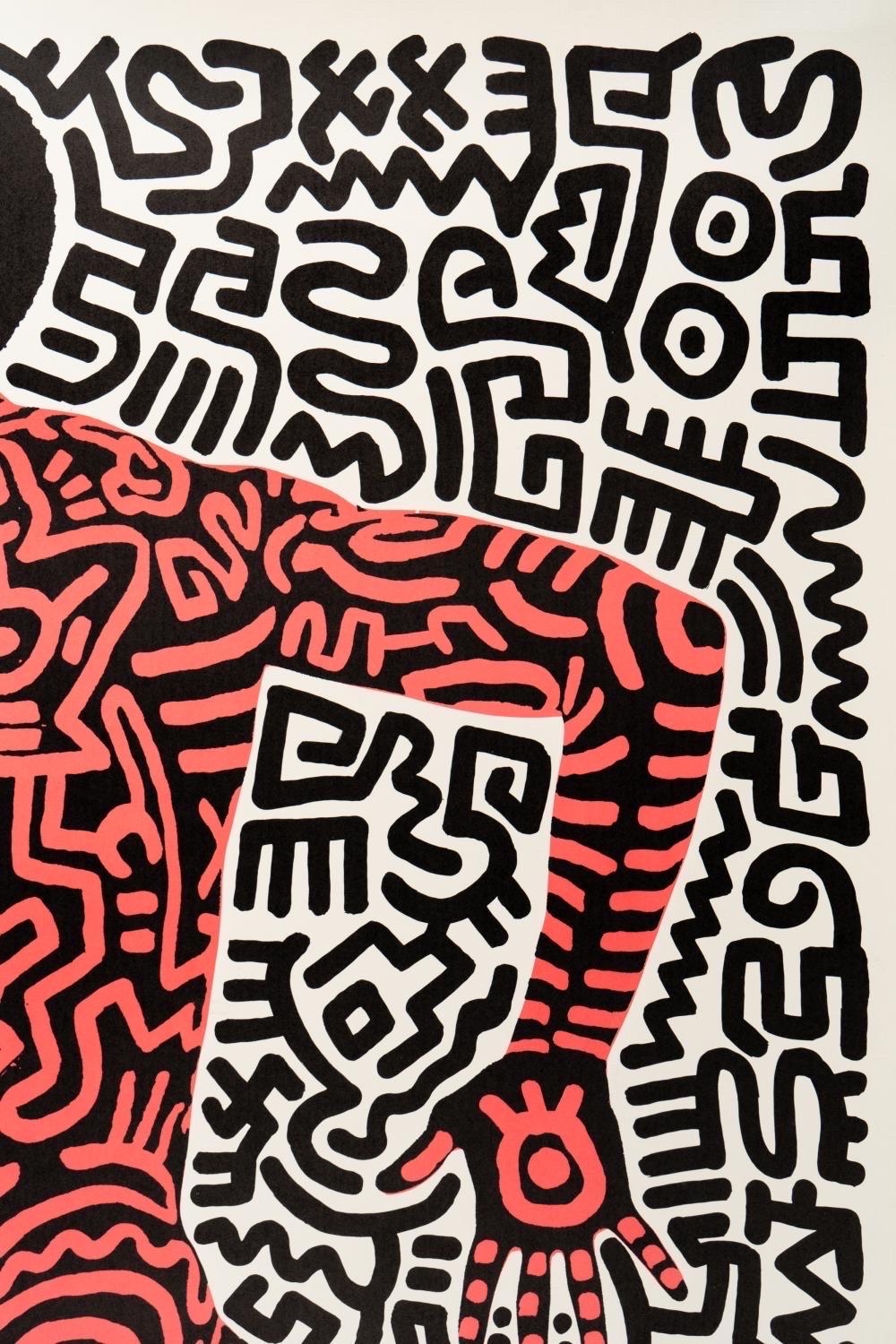 Keith Haring (1958-1990): Into 84 Lithograph, Signed  In Good Condition In Los Angeles, CA