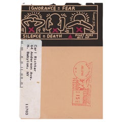 Keith Haring Act Up 1990 'announcement'