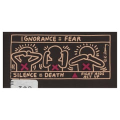 Keith Haring Act Up 1990 
announcement
