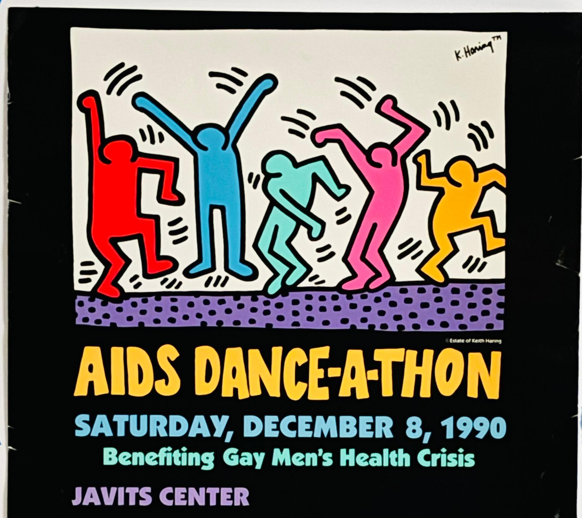 Keith Haring AIDS Dance-A-Thon New York, NY 1990:

Rare early 1990s Keith Haring foundation sponsored event poster - published on the occasion of AIDS Dance-A-Thon shortly after Haring’s death in December of 1990.

Offset lithograph; 14 x 18