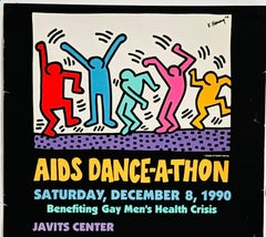 Keith Haring Activist poster 1990 (Keith Haring AIDS Dance-A-Thon)