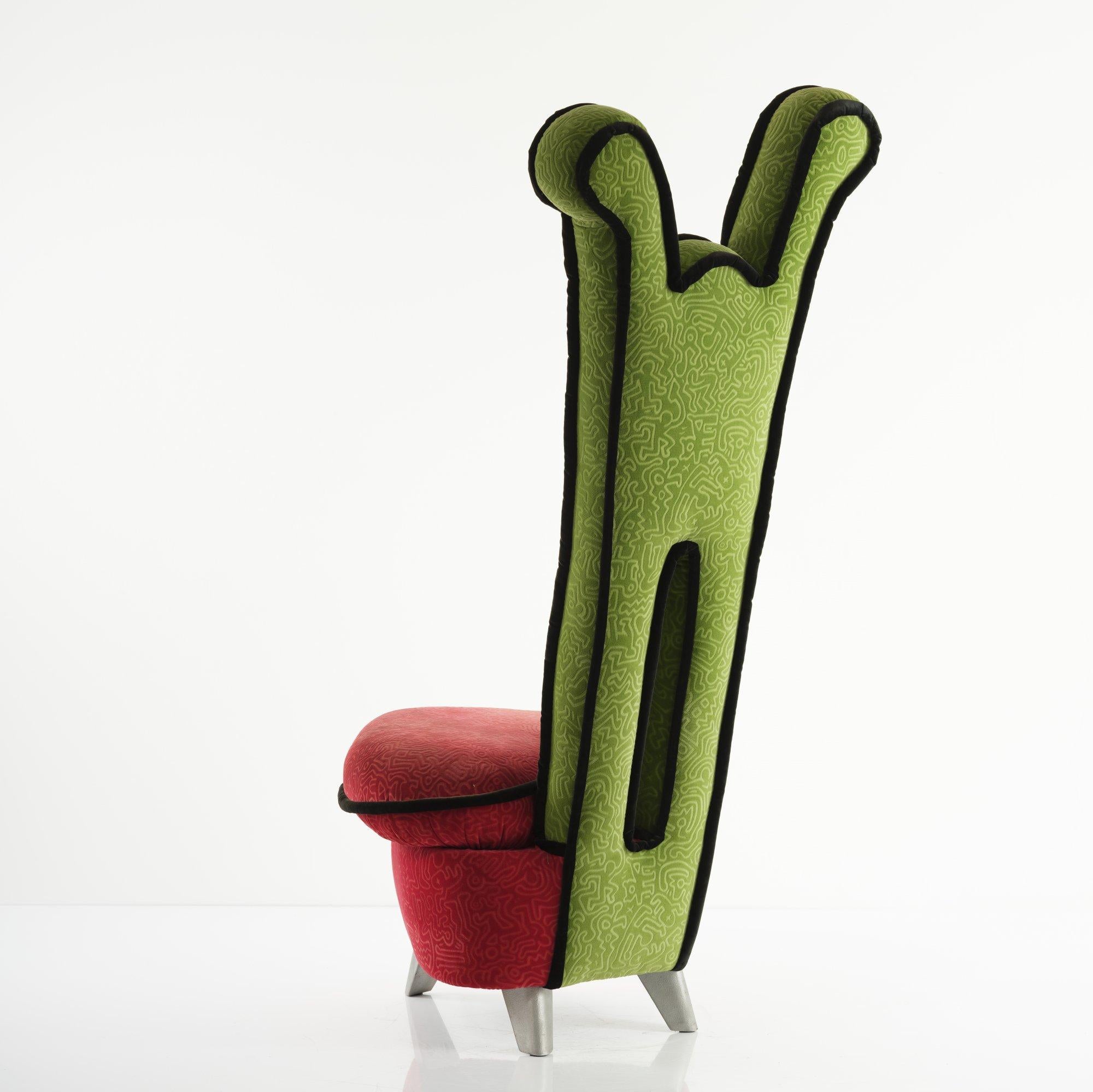Moderno Keith Haring (after) Keith Haring, Sedia con schienale alto 'Hurrah' in vendita