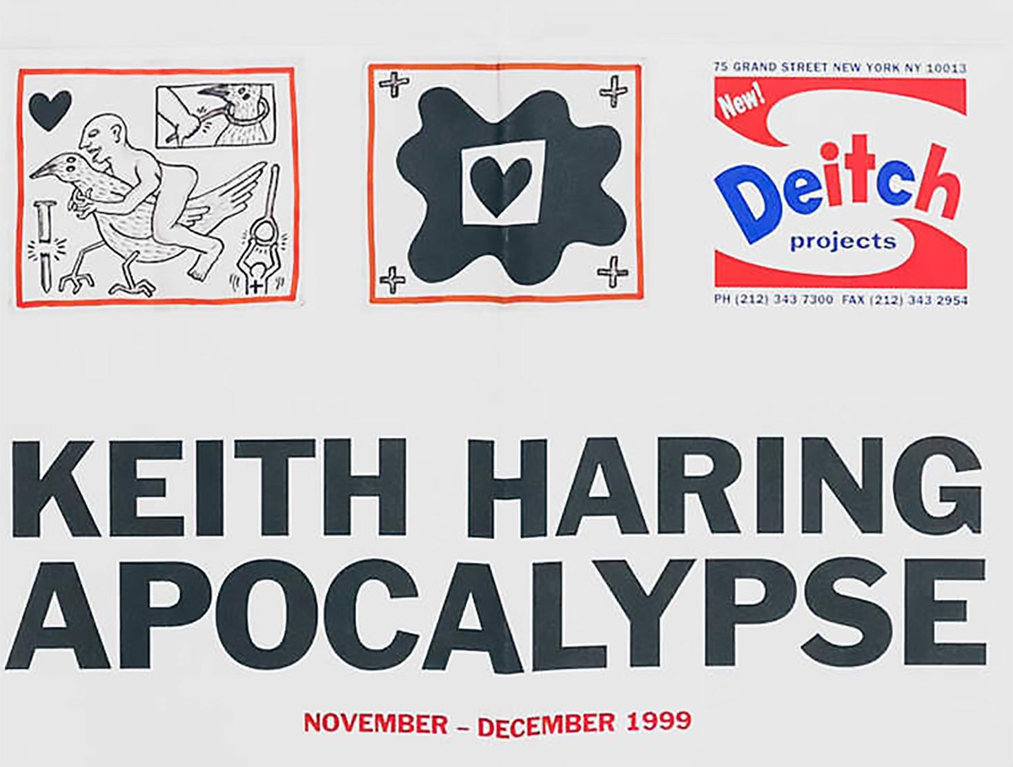 Keith Haring Apocalypse Exhibition Poster 1999 In Good Condition For Sale In Brooklyn, NY