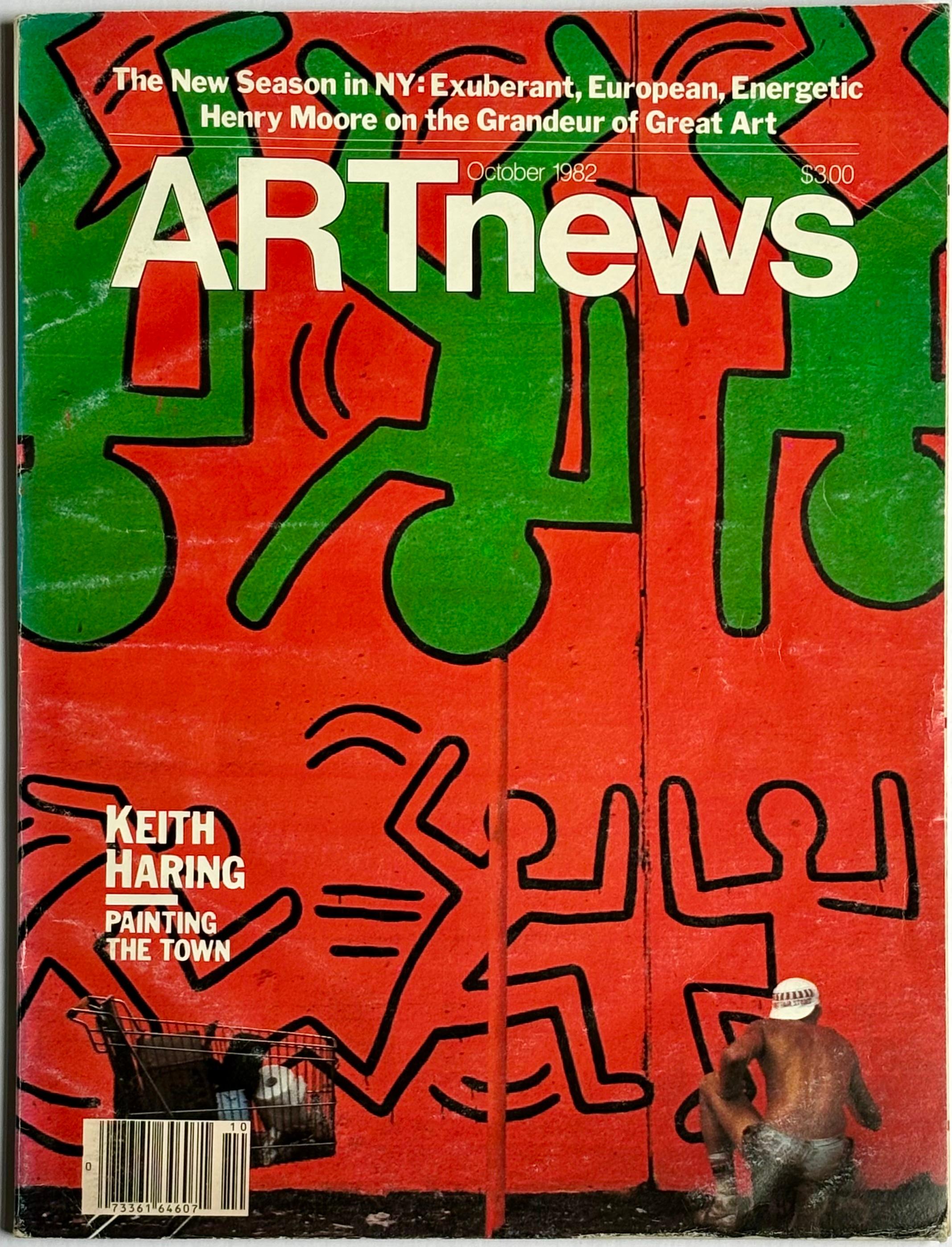 Keith Haring ArtNews 1982 (peinture murale de Keith Haring) Bon état - En vente à Brooklyn, NY