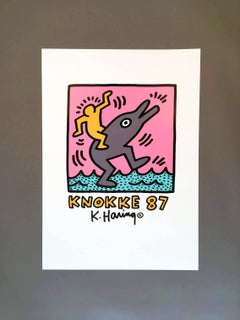 Keith Haring 'Casino Knokke' Rare Original 1987 Poster Print on Fine Paper