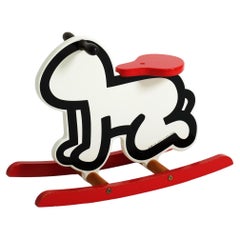 Keith Haring Children's Rocker, Rocking Horse, Pop Art Chair (Radiant Baby)