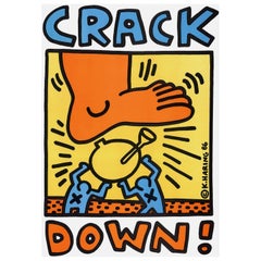 Keith Haring 
Crack Down!
 Rare Original 1986 Poster Print on Fine Paper