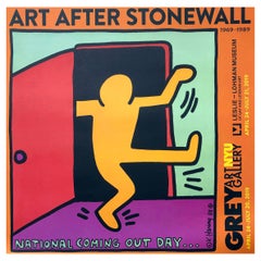 Vintage Keith Haring Exhibit Poster 'Keith Haring National Coming Out Day'