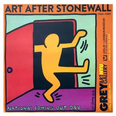 Vintage Keith Haring Exhibit Poster 'Keith Haring National Coming Out Day'