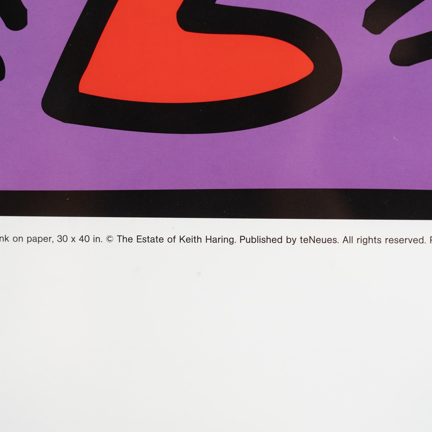 Gerahmte Lithographie von Keith Haring, 1987 von Teneues im Angebot 4