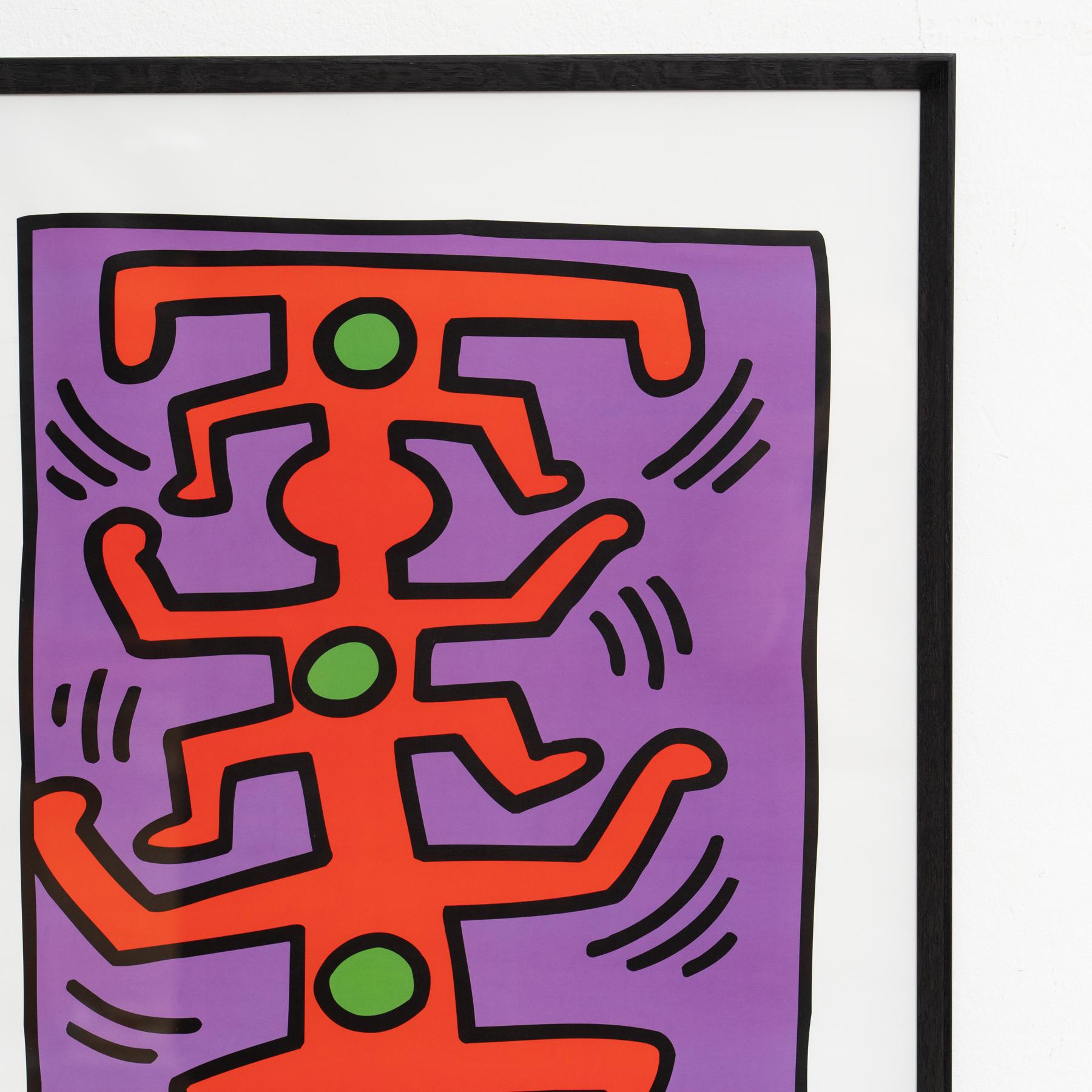 Gerahmte Lithographie von Keith Haring, 1987 von Teneues im Zustand „Gut“ im Angebot in Barcelona, Barcelona