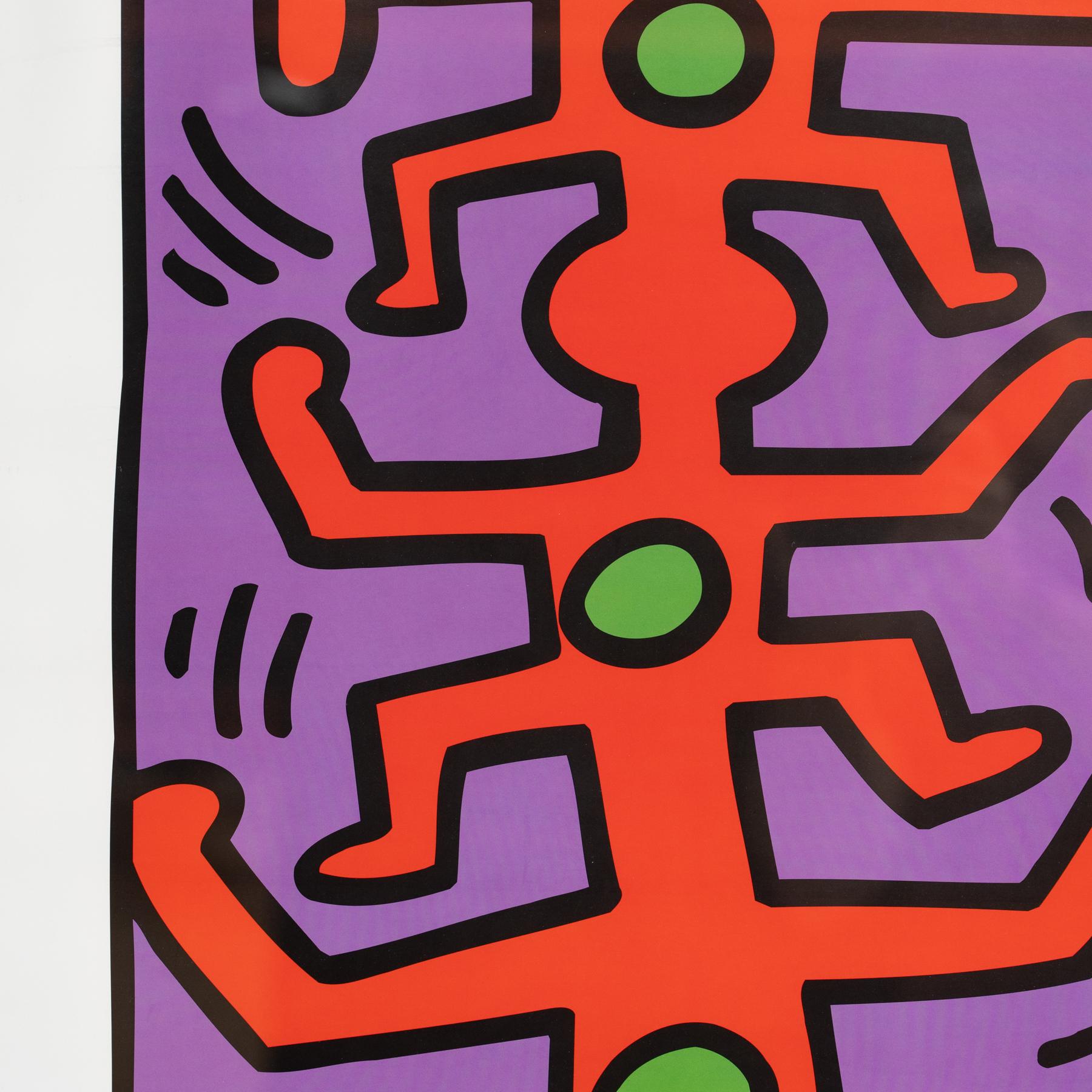 Gerahmte Lithographie von Keith Haring, 1987 von Teneues (Papier) im Angebot