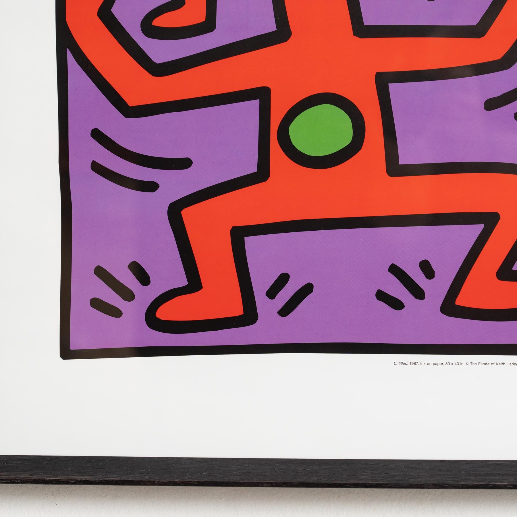 Gerahmte Lithographie von Keith Haring, 1987 von Teneues im Angebot 1