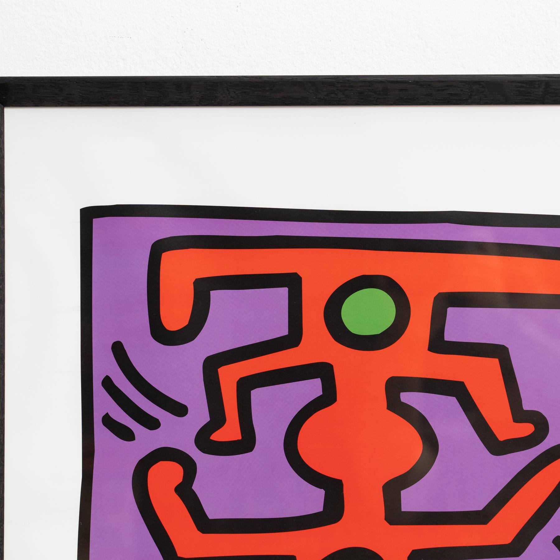 Gerahmte Lithographie von Keith Haring, 1987 von Teneues im Angebot 2