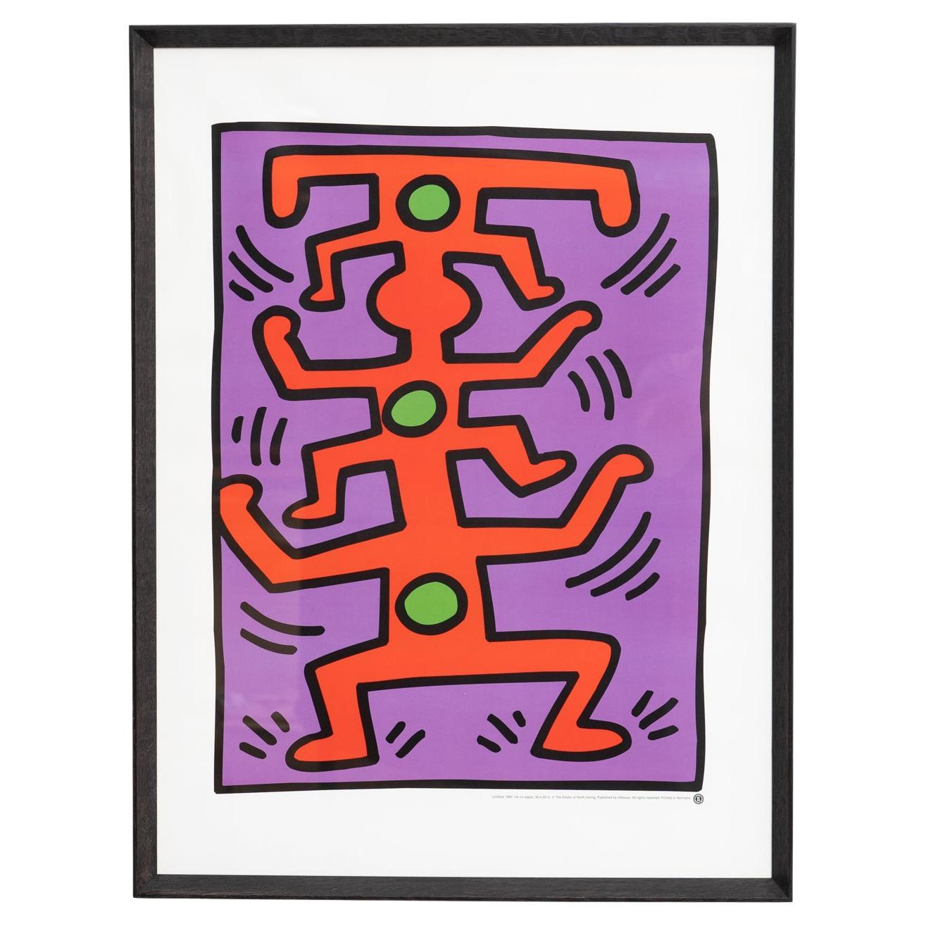 Keith Haring Framed Litography 1987 by Teneues
