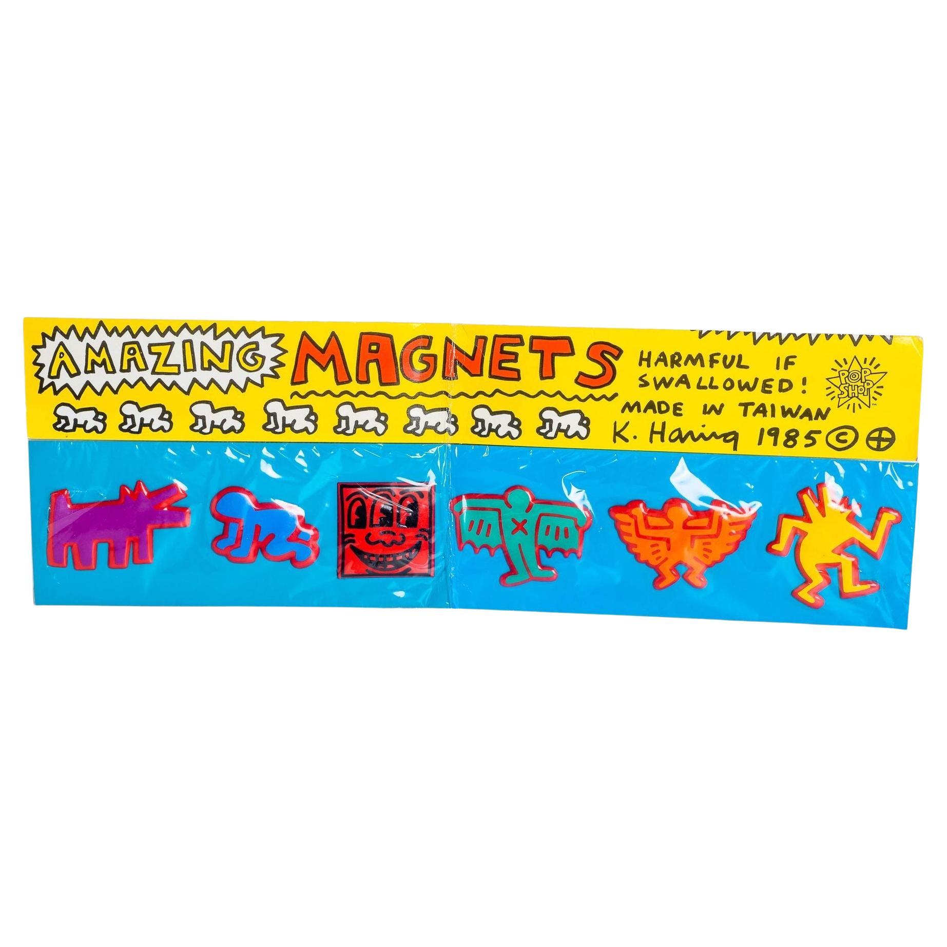 Keith Haring Iconic Pop Shop Magnets, c. 1985 — Set of 6