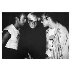 Vintage Keith Haring, Kenny Scharf, Andy Warhol 'Patrick Mcmullan announcement'