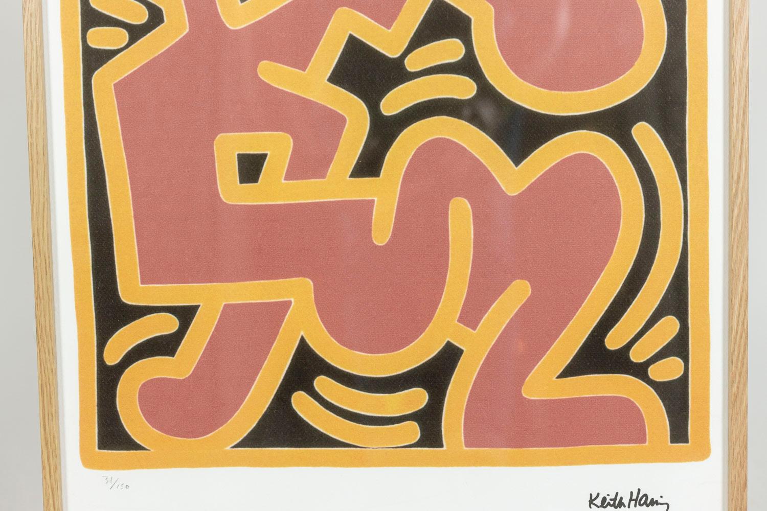 Keith Haring, lithographie, années 1990 Excellent état - En vente à Saint-Ouen, FR