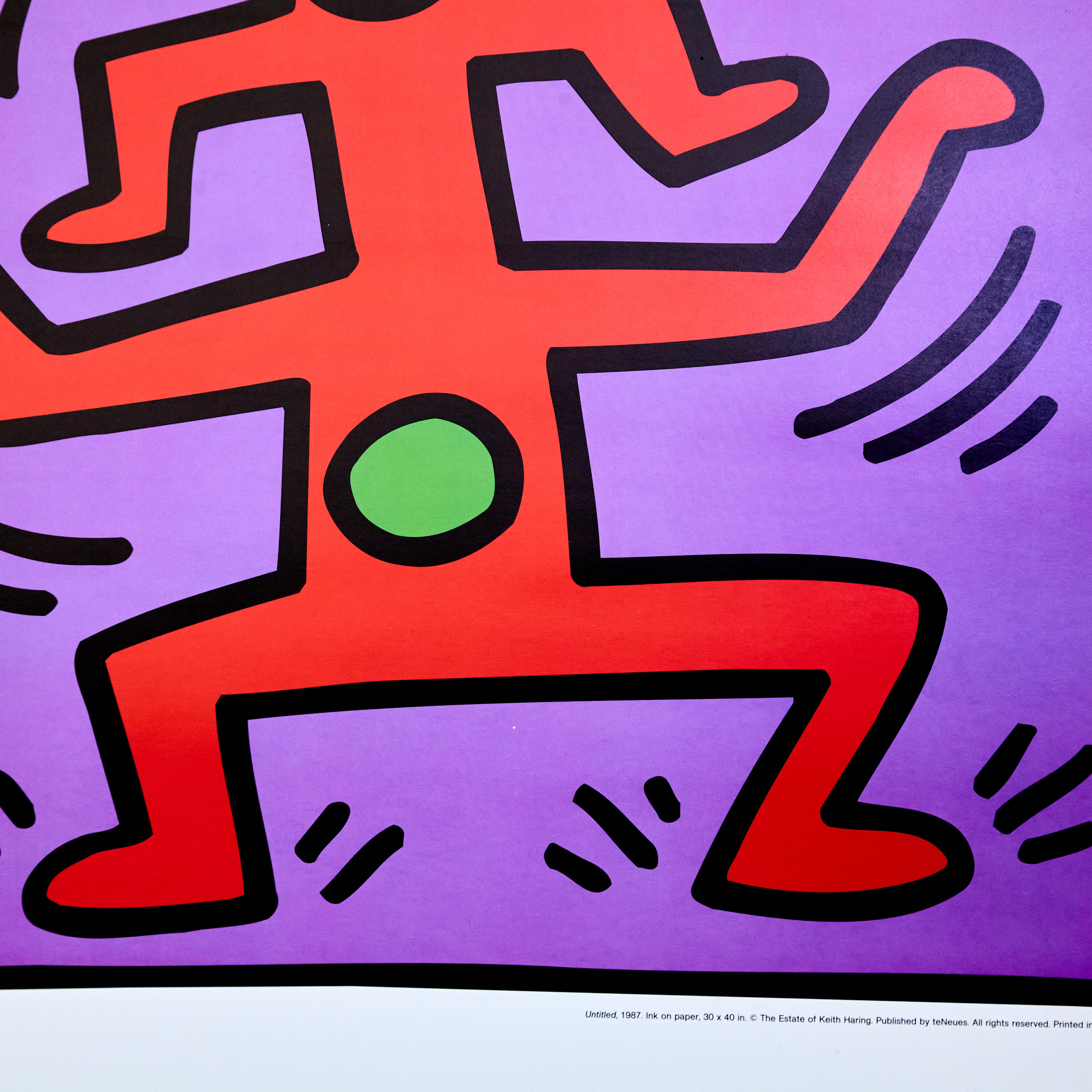 Lithographie imprimée de Keith Haring réalisée en 1987 par teNeues.

Fabriqué en Allemagne, vers 1980.

En état d'origine avec une usure mineure conforme à l'âge et à l'utilisation, préservant une belle patine.

Matériaux : 
Papier

Dimensions : 
D