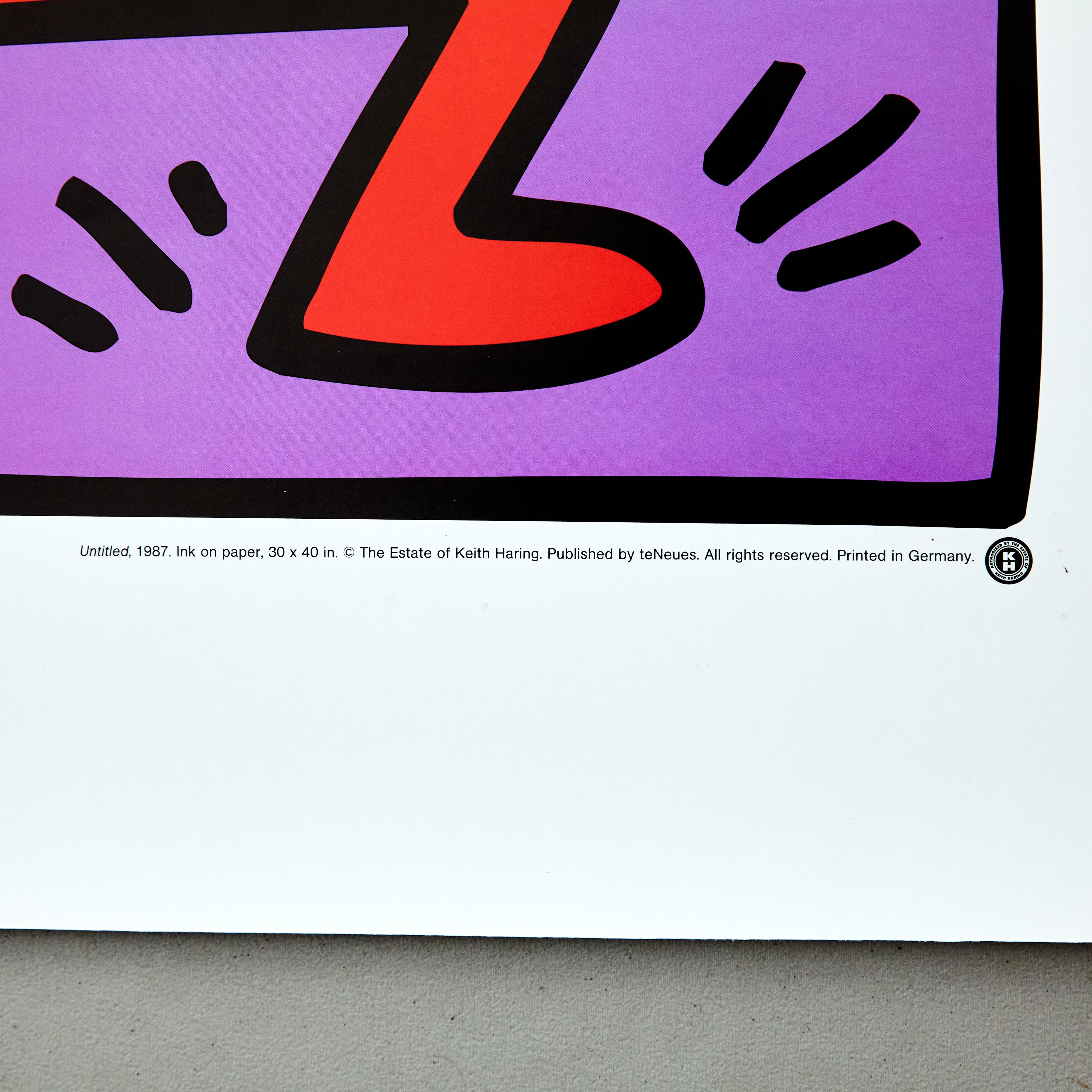 Lithographie von Keith Haring, 1987, von teNeues (Deutsch) im Angebot
