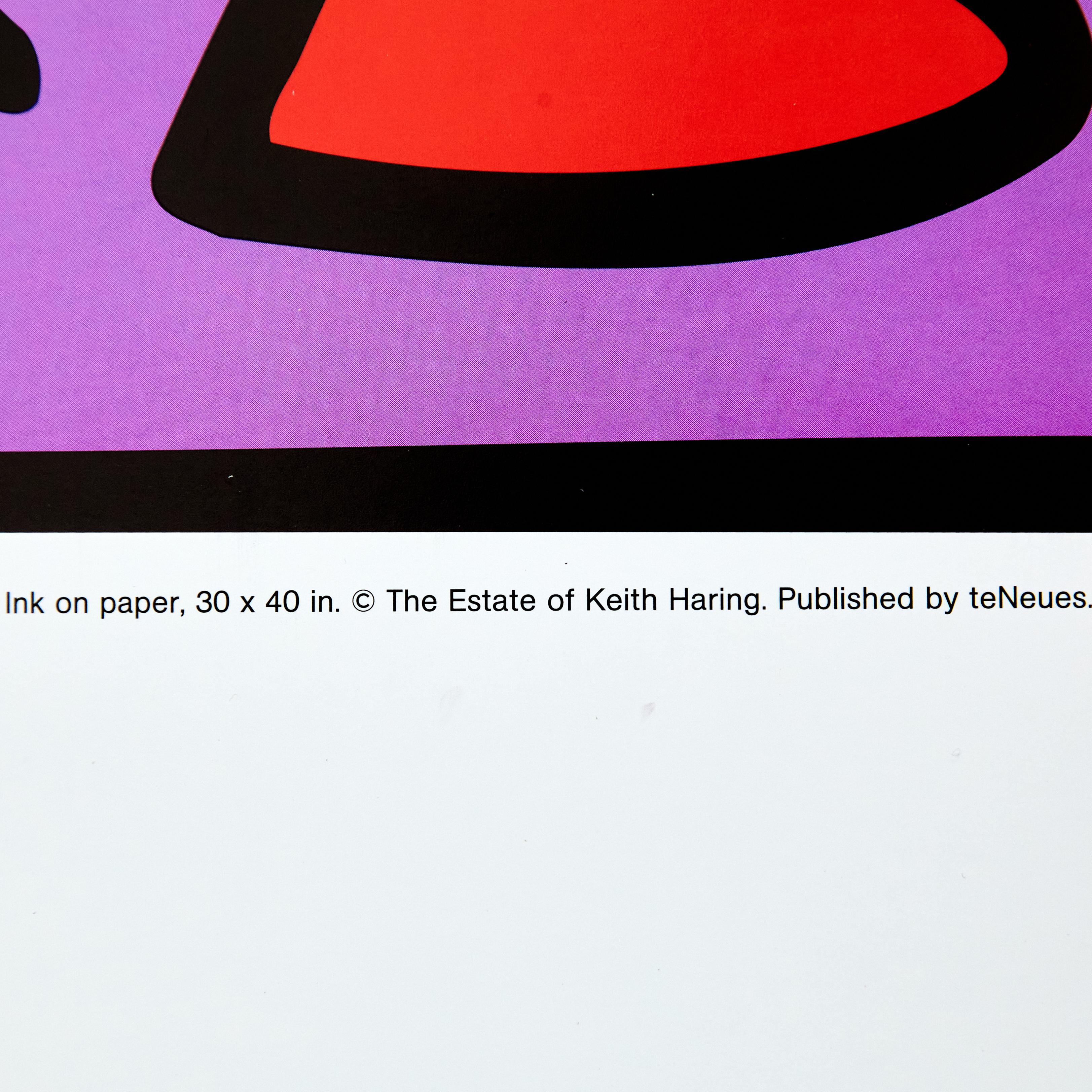 Papier Lithographie de Keith Haring 1987 par teNeues en vente