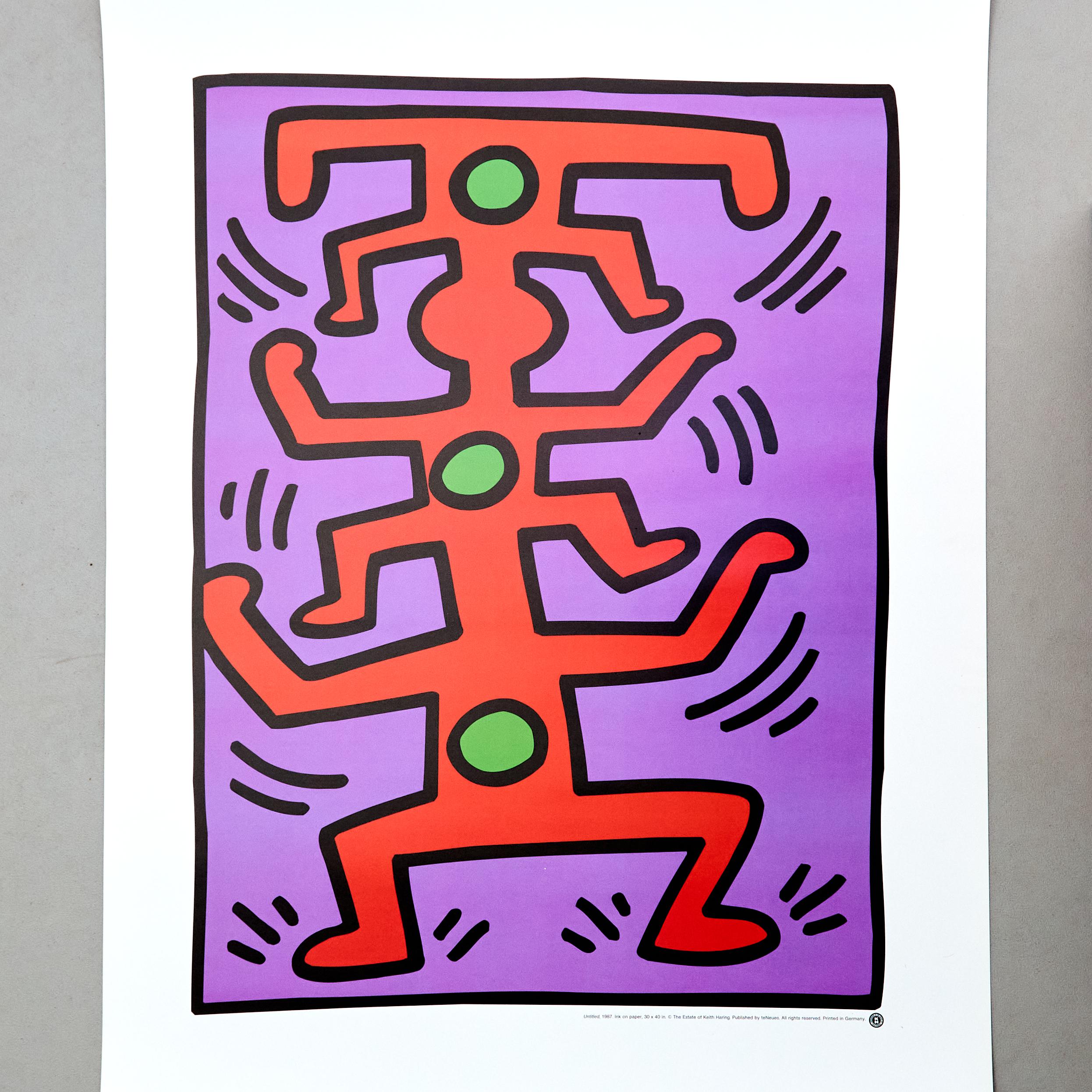 Keith Haring Litography 1987 by Teneues In Good Condition For Sale In Barcelona, Barcelona