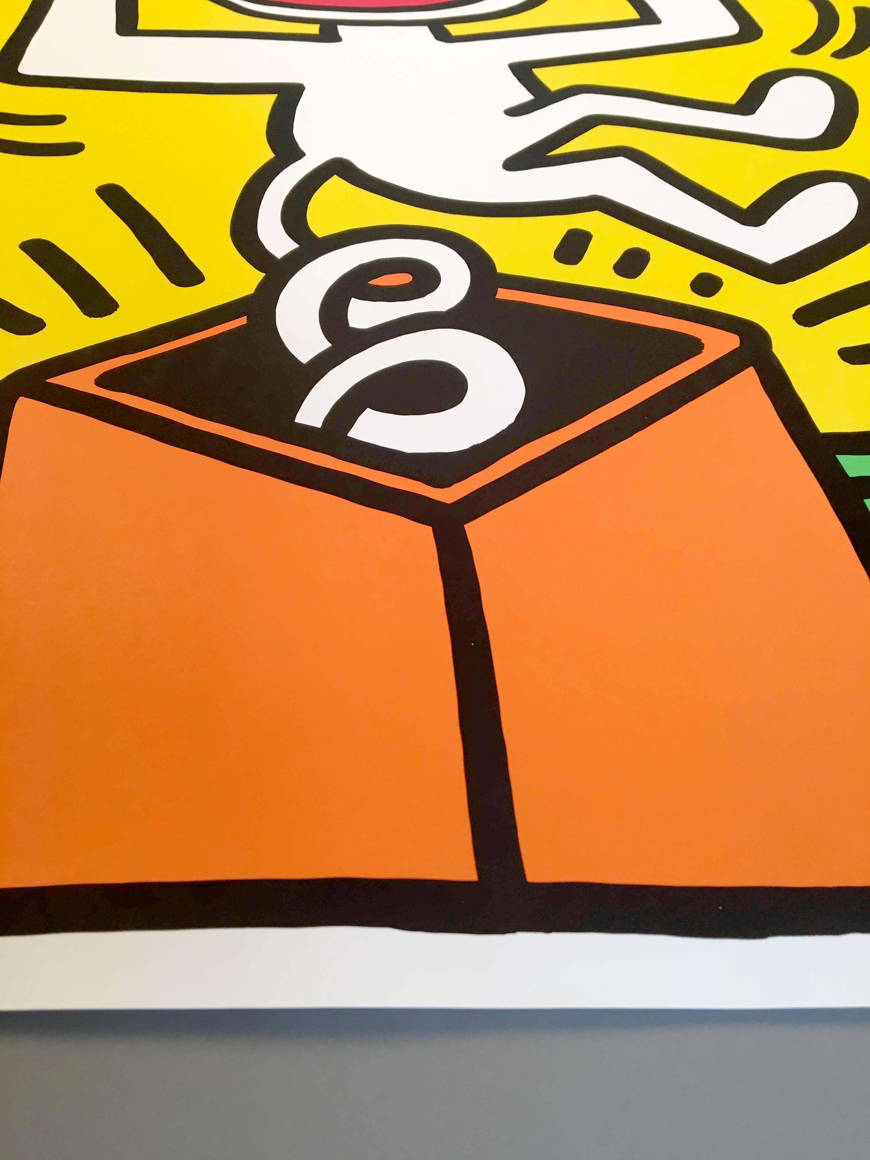Keith Haring 'Lucky Strike II' Rare Original 1987 Poster Print on Wove Paper In Excellent Condition For Sale In Frederiksberg, Copenhagen