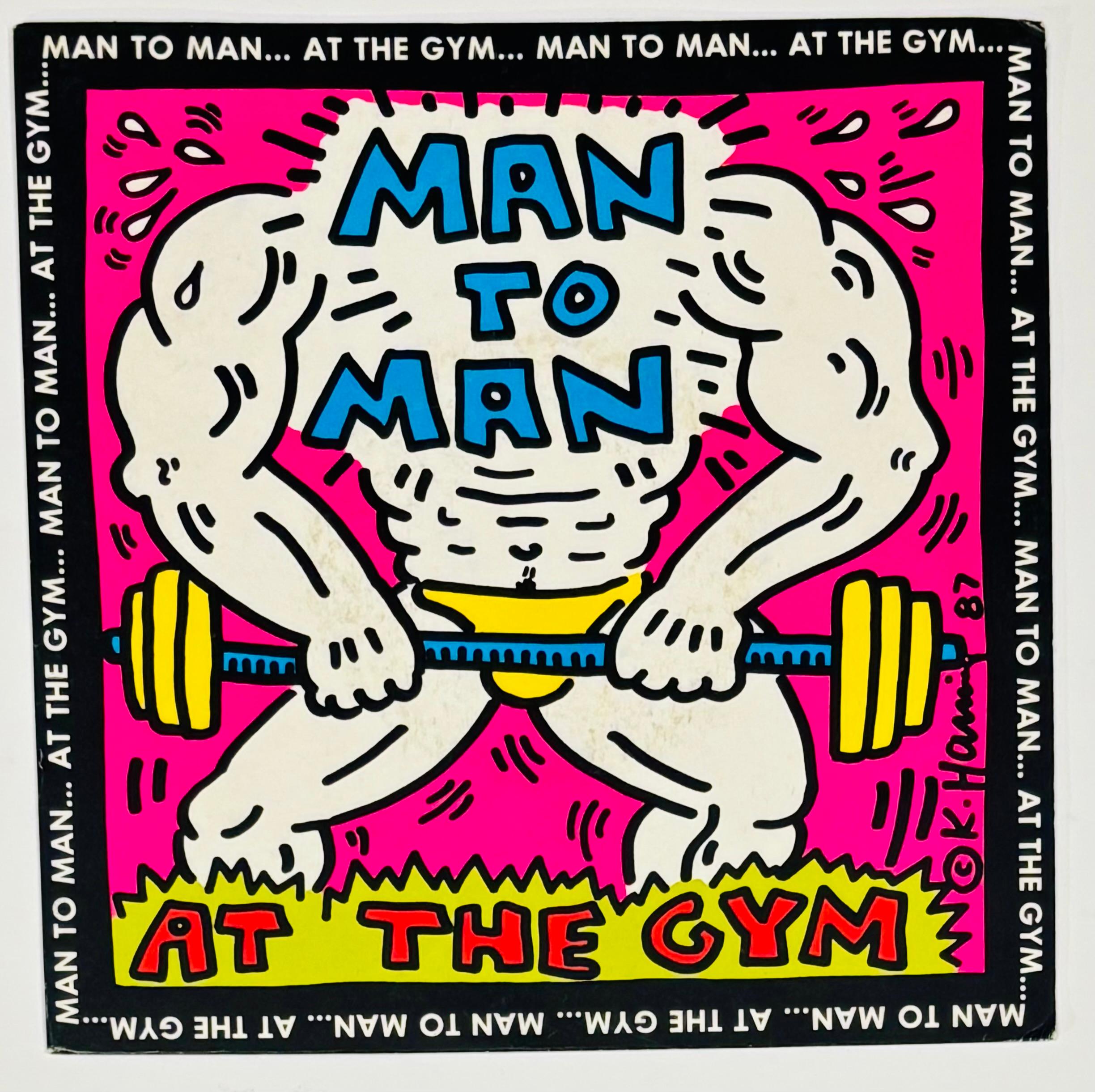 1980s Keith Haring Record Art: set of 2 (1980s Keith Haring album cover art) For Sale 2